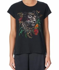 Camilla EBoutique (US) CURVED HEM FITTED TEE BOTANICAL CHRONICLES Up To 50% Off