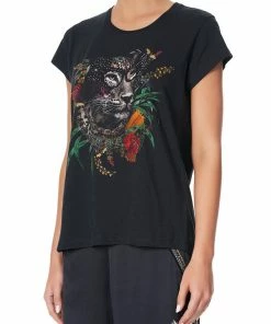 Camilla EBoutique (US) CURVED HEM FITTED TEE BOTANICAL CHRONICLES Up To 50% Off