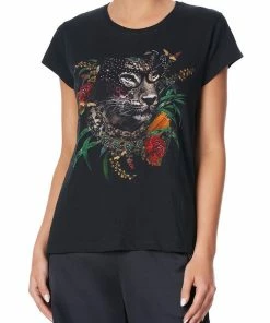 Camilla EBoutique (US) CURVED HEM FITTED TEE BOTANICAL CHRONICLES Up To 50% Off
