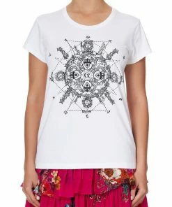 Camilla EBoutique (US) CURVED HEM FITTED TEE CANCER