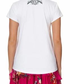 Camilla EBoutique (US) CURVED HEM FITTED TEE CANCER