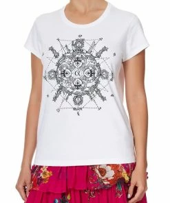 Camilla EBoutique (US) CURVED HEM FITTED TEE CANCER