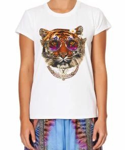 Camilla EBoutique (US) CURVED HEM FITTED TEE LOVE ON THE WING