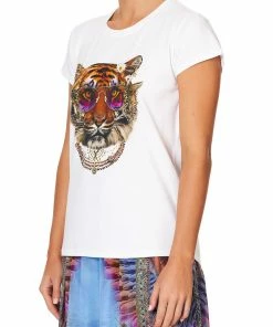 Camilla EBoutique (US) CURVED HEM FITTED TEE LOVE ON THE WING