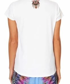 Camilla EBoutique (US) CURVED HEM FITTED TEE LOVE ON THE WING