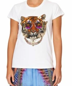 Camilla EBoutique (US) CURVED HEM FITTED TEE LOVE ON THE WING