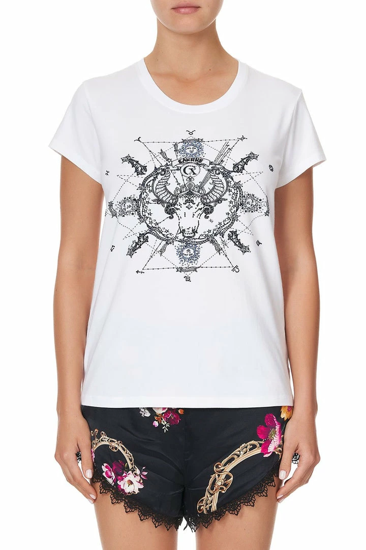 Camilla EBoutique (US) CURVED HEM FITTED TEE TAURUS Up To 30% Off