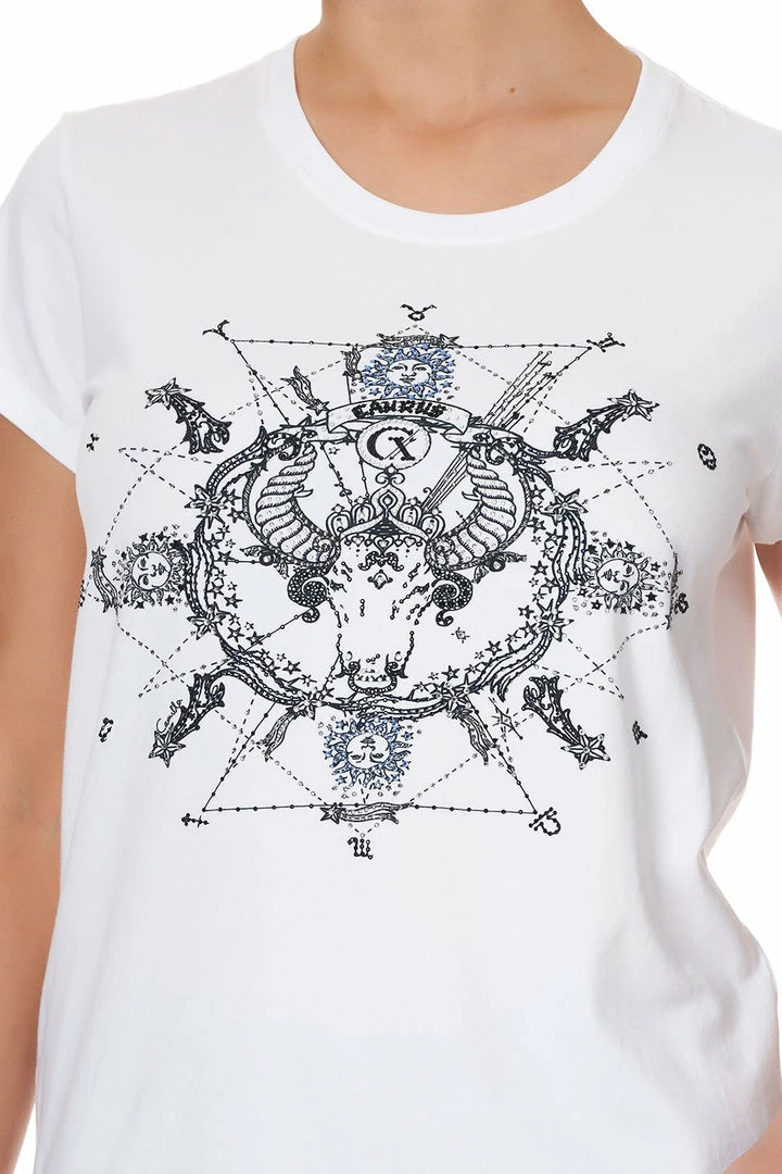 Camilla EBoutique (US) CURVED HEM FITTED TEE TAURUS Up To 30% Off