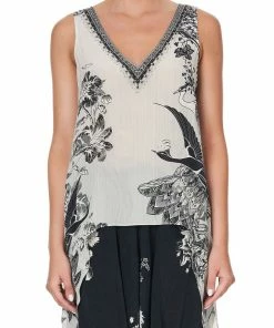 Camilla EBoutique (US) DRAPED SIDE TOP SILVER LININGS Up To 50% Off