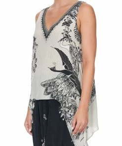 Camilla EBoutique (US) DRAPED SIDE TOP SILVER LININGS Up To 50% Off