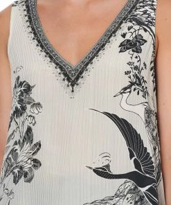 Camilla EBoutique (US) DRAPED SIDE TOP SILVER LININGS Up To 50% Off