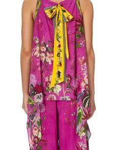 Camilla EBoutique (US) DRAWSTRING NECK TANK JUNGLE LANGUAGE