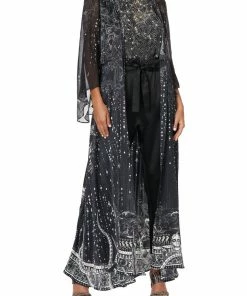 Camilla EBoutique (US) DRAWSTRING NECK TANK MIDNIGHT PEARL