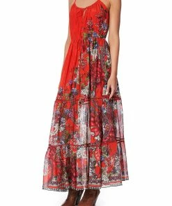 Camilla EBoutique (US) Up To 50% Off DRESS WITH FRONT TIE DETAIL WONDERING WARATAH