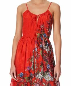 Camilla EBoutique (US) Up To 50% Off DRESS WITH FRONT TIE DETAIL WONDERING WARATAH