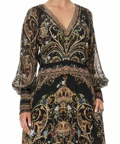 Camilla EBoutique (US) DRESS WITH SHIRRED WAIST AND CUFF STUDIO 54