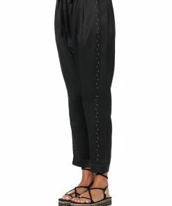Camilla EBoutique (US) DROP CROTCH SLIM LEG PANT SOLID BLACK Sale Clothing