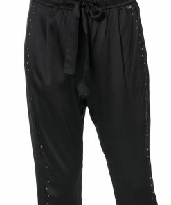 Camilla EBoutique (US) DROP CROTCH SLIM LEG PANT SOLID BLACK Sale Clothing