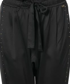 Camilla EBoutique (US) DROP CROTCH SLIM LEG PANT SOLID BLACK Sale Clothing