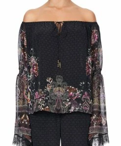 Camilla EBoutique (US) Up To 40% Off DROP SHOULDER BELL SLEEVE TOP RESTLESS NIGHTS