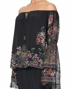 Camilla EBoutique (US) Up To 40% Off DROP SHOULDER BELL SLEEVE TOP RESTLESS NIGHTS