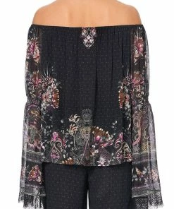 Camilla EBoutique (US) Up To 40% Off DROP SHOULDER BELL SLEEVE TOP RESTLESS NIGHTS