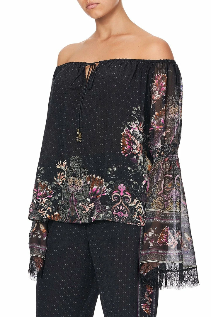 Camilla EBoutique (US) Up To 40% Off DROP SHOULDER BELL SLEEVE TOP RESTLESS NIGHTS