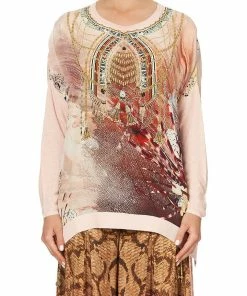 Camilla EBoutique (US) DROP SHOULDER BOX KNIT COASTAL TREASURE