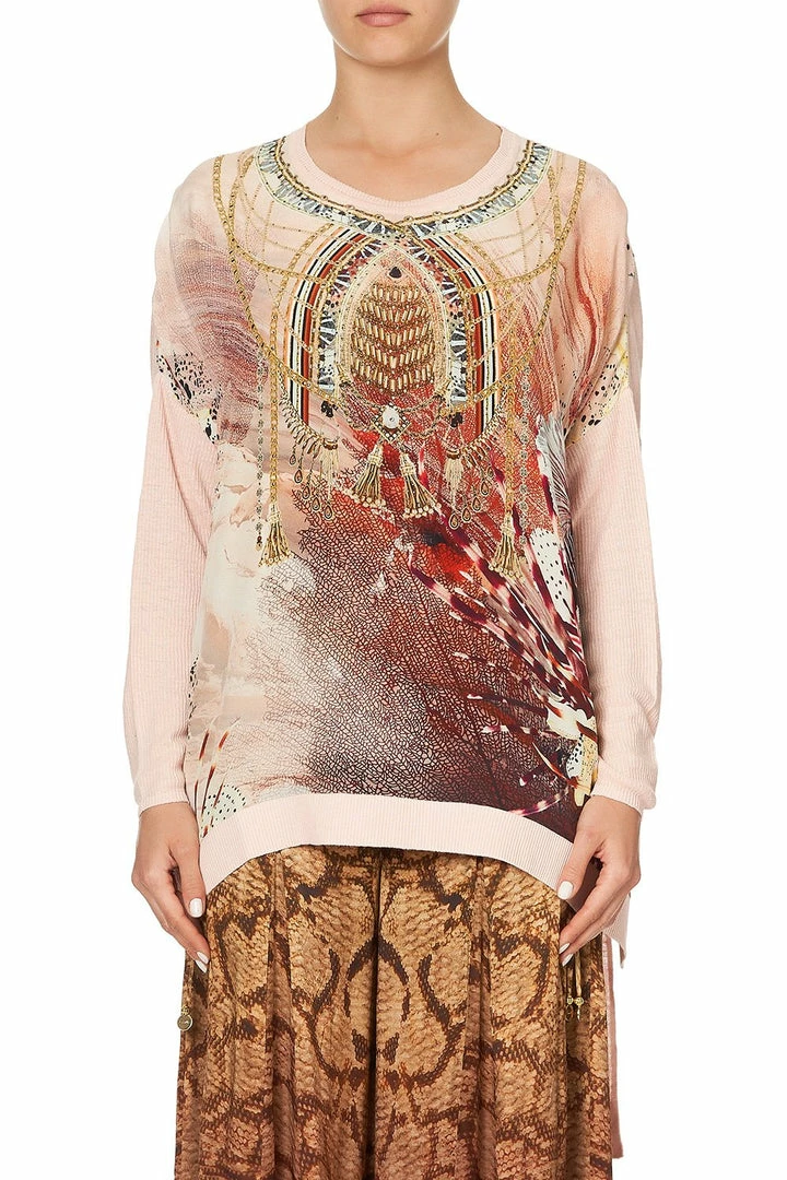 Camilla EBoutique (US) DROP SHOULDER BOX KNIT COASTAL TREASURE