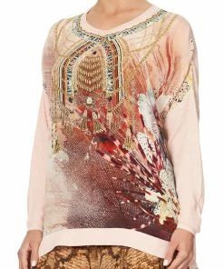 Camilla EBoutique (US) DROP SHOULDER BOX KNIT COASTAL TREASURE