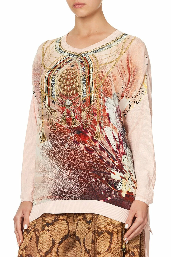 Camilla EBoutique (US) DROP SHOULDER BOX KNIT COASTAL TREASURE