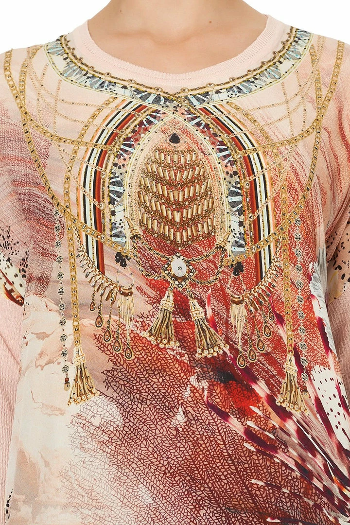 Camilla EBoutique (US) DROP SHOULDER BOX KNIT COASTAL TREASURE