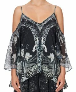 Camilla EBoutique (US) DROP SHOULDER STRAPPY BLOUSE ASTRO DISCO