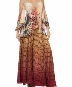 Camilla EBoutique (US) DROP SHOULDER STRAPPY BLOUSE COASTAL TREASURE