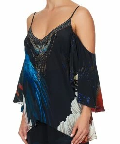 Camilla EBoutique (US) DROP SHOULDER STRAPPY BLOUSE NIGHT FLIGHT Up To 30% Off