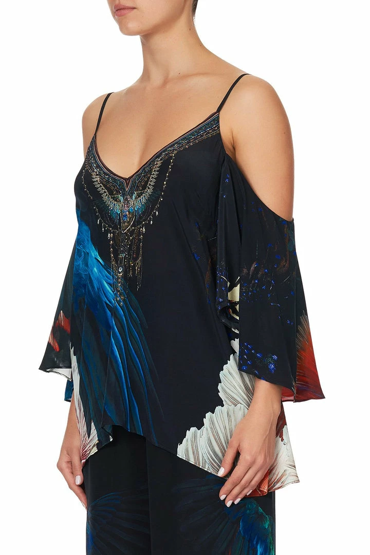 Camilla EBoutique (US) DROP SHOULDER STRAPPY BLOUSE NIGHT FLIGHT Up To 30% Off