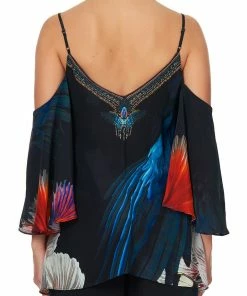 Camilla EBoutique (US) DROP SHOULDER STRAPPY BLOUSE NIGHT FLIGHT Up To 30% Off
