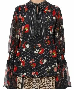 Camilla EBoutique (US) Sale Clothing ELASTIC SLEEVE TIE FRONT BLOUSE COASTAL PARISIENNE