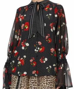 Camilla EBoutique (US) Sale Clothing ELASTIC SLEEVE TIE FRONT BLOUSE COASTAL PARISIENNE