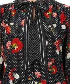 Camilla EBoutique (US) Sale Clothing ELASTIC SLEEVE TIE FRONT BLOUSE COASTAL PARISIENNE