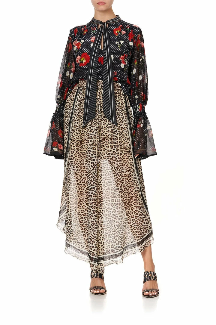 Camilla EBoutique (US) Sale Clothing ELASTIC SLEEVE TIE FRONT BLOUSE COASTAL PARISIENNE