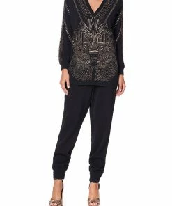 Camilla EBoutique (US) Up To 30% Off EMBELLISHED V NECK KNIT COBRA KING