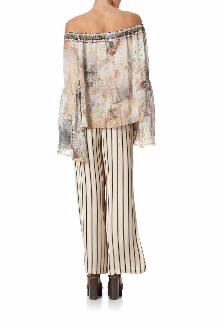 Camilla EBoutique (US) Up To 50% Off DROP SHOULDER BELL SLEEVE TOP LETTERS FROM HILDA