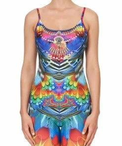 Camilla EBoutique (US) FITTED ACTIVE TANK RAINBOW GATHERING Sale Clothing