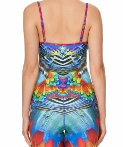 Camilla EBoutique (US) FITTED ACTIVE TANK RAINBOW GATHERING Sale Clothing