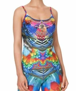 Camilla EBoutique (US) FITTED ACTIVE TANK RAINBOW GATHERING Sale Clothing