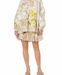 Camilla EBoutique (US) BLOUSON BLOUSE WITH NECK TIE IN THE HILLS OF TUSCANY Up To 40% Off