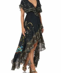 Camilla EBoutique (US) Up To 50% Off FRILL SLEEVE LONG DRESS WISE WINGS
