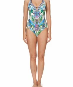 Camilla EBoutique (US) HALTER ONE PIECE WITH TRIM MOON GARDEN Up To 40% Off