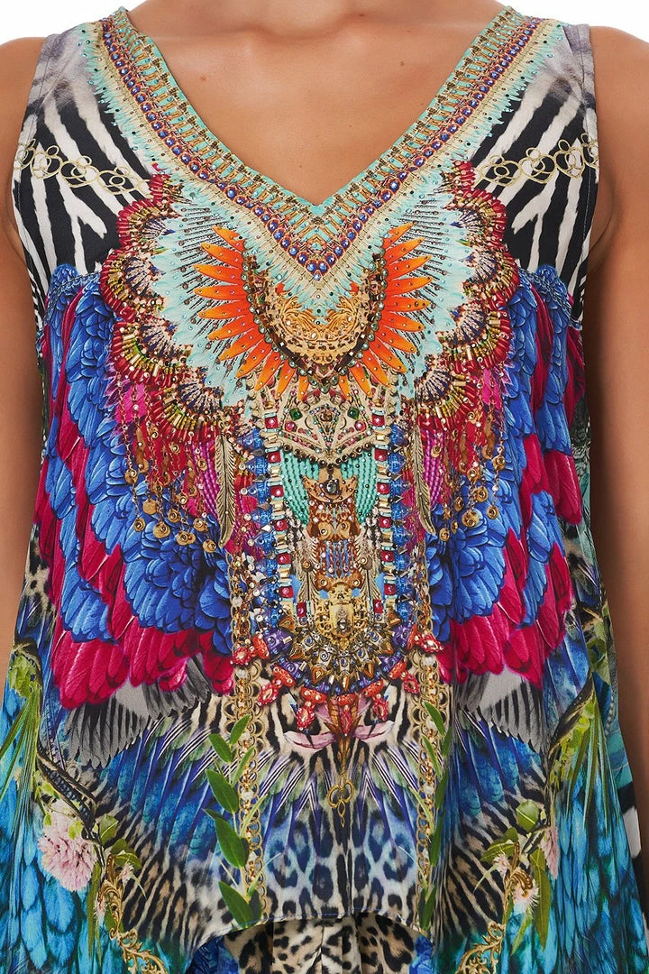 Camilla EBoutique (US) HIGH LOW CROSS OVERLAY TOP CAFE NAIROBI Up To 30% Off